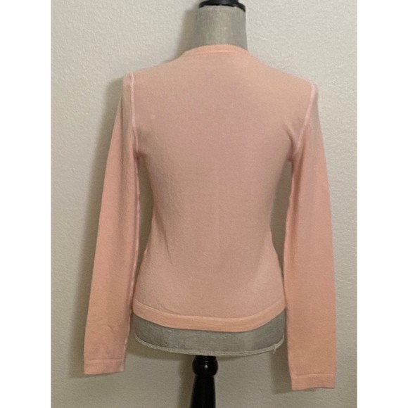 Three Dots pink 100% Cashmere crewneck Long sleeve sweater Size L - Picture 2 of 8